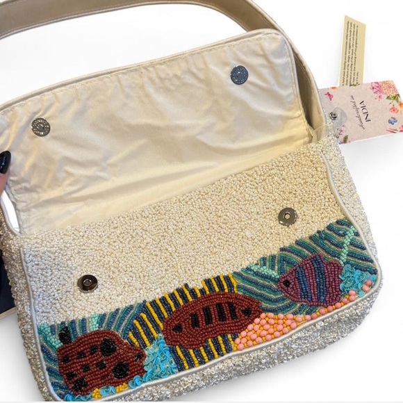 Viral Fish Sea Beaded Bag NWT - Picture 8 of 9